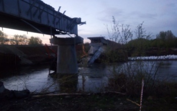В Оренбуржье снова обрушился мост