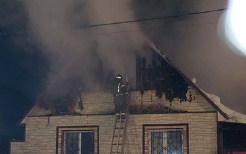 В центре Оренбурга произошел крупный пожар