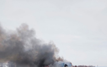 В Оренбуржье после столкновения загорелись ГАЗель и легковушка