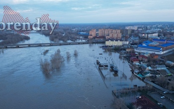 Уровень воды в реке Урал начал снижаться
