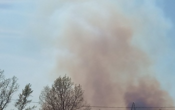 Под Оренбургом горят поля