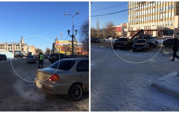 В центре Оренбурга эвакуатор увозил припаркованные авто 