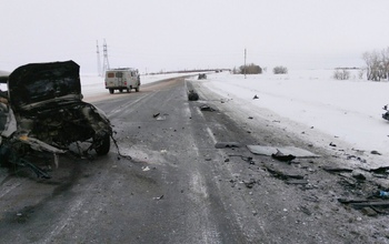 В жуткой аварии на трассе Оренбург – Казань погибли три человека