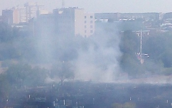 В Оренбурге в очередной раз произошел пожар на кладбище