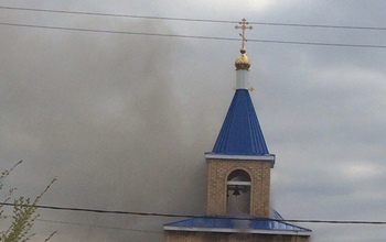 Под Оренбургом из-за сварочных работ загорелась церковь