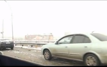 В Бузулуке разом столкнулись 9 автомобилей