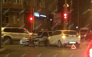 В Оренбурге автомобиль ГИБДД попал в дорожную аварию