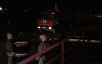 В Оренбурге произошел пожар в здании бывшей 