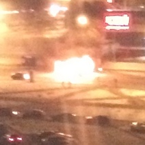 В Оренбурге на улице Салмышской загорелся автобус