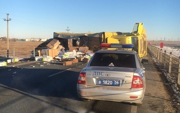 На оренбургской трассе ограничили движение автомобилей 