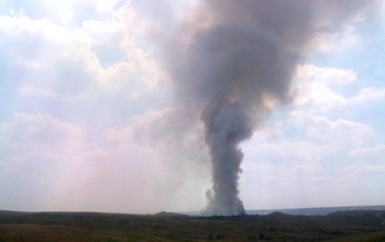В Медногорске второй день подряд горит свалка