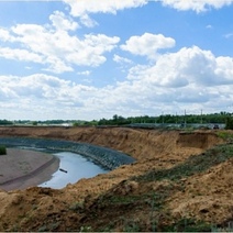 В Оренбуржье укрепляют берег реки Сакмара