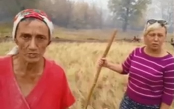 В посёлке Рысаево под Медногорском пожар тушат всем миром