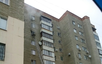В Оренбурге горела квартира в многоэтажке на проспекте Победы