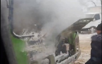 В Оренбурге произошло возгорание автобуса