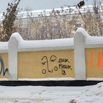 В Оренбурге вандалы испортили забор президентского кадетского училища