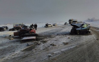 На илекской трассе под Оренбургом произошло тройное ДТП