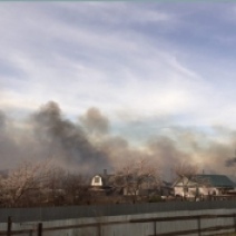 К тушению домов на окраине Орска привлекли пожарный поезд