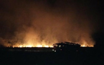 Пожар под Оренбургом: огонь угрожал Ростошам-3