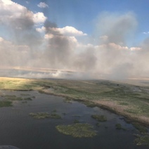 В Домбаровском районе из-за пожара вблизи села ввели режим ЧС