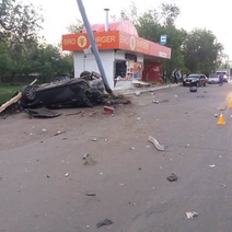 Протаранивший в Оренбурге ларек и столб 