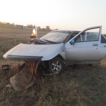 В Оренбуржье угонщик авто попал в ДТП