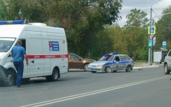 В Оренбурге служебный автомобиль Росгвардии попал в ДТП
