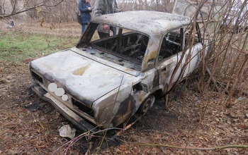 В Октябрьском районе угонщик, покатавшись, сжёг автомобиль