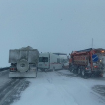 В Гайском городском округе в буран столкнулись 10 автомобилей