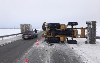 На автодороге М5 в Оренбуржье столкнулись «ГАЗель» и трактор