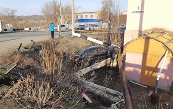 В Медногорске иномарка после столкновения с 
