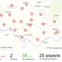 +60 новых случаев коронавируса в Оренбургской области на 25 апреля