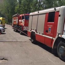 В Оренбурге тушили пожар в здании бизнес-центра 