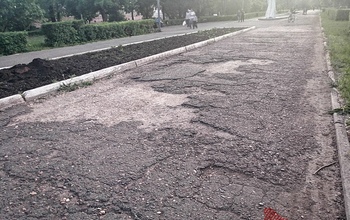 В Оренбурге в сквере 