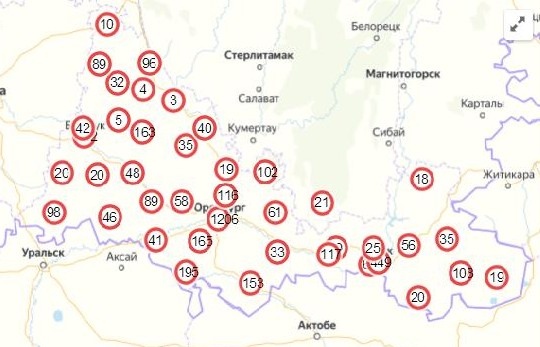 Онлайн карта коронавируса в оренбургской области