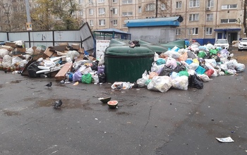 Переполненные мусорные площадки вот-вот укроет снегом