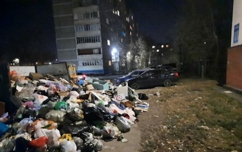 В Оренбурге мусором завалены даже пешеходные дорожки