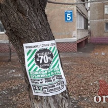 Жителям Оренбурга надоели расклеенные где ни попадя рекламные листовки