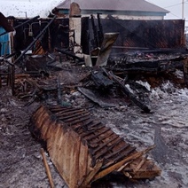 В Переволоцком районе дотла сгорел частный жилой дом