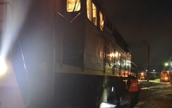 В Оренбурге тепловоз сошел с железнодорожных путей