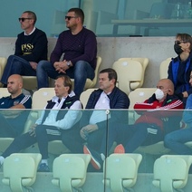 Тренер сборной России по футболу Станислав Черчесов посетил матч 