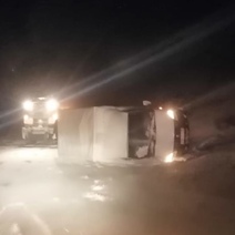 Из-за метели на оренбургской трассе опрокинулась 