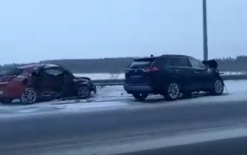 В Оренбурге на Загородном шоссе произошло серьезное ДТП