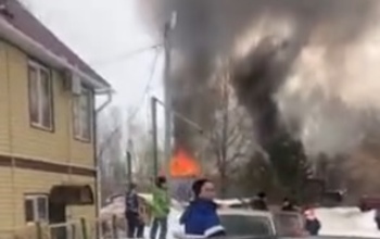 В «Экстрим-парке» под Оренбургом горит сауна
