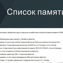 Еще пять имен оренбургских медиков пополнили в марте скорбный «Список памяти»