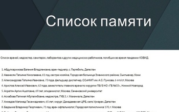 Еще пять имен оренбургских медиков пополнили в марте скорбный «Список памяти»