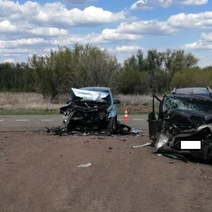 В Оренбуржье в серьезном ДТП пострадали два человека