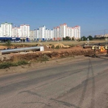 В Оренбурге начали строить дорогу на улице Рокоссовского