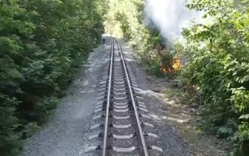 В лесополосе у Красной площади в Оренбурге снова произошел пожар