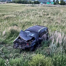 Утомившийся водитель из Оренбуржья опрокинул авто в кювет в Татарстане